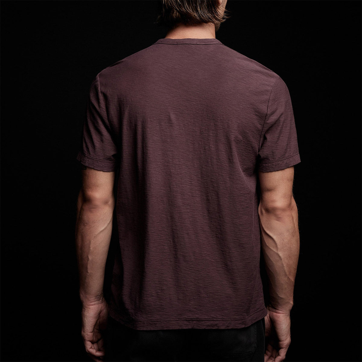 Inside Out Short Sleeve Crew in Dahlia | James Perse Los Angeles