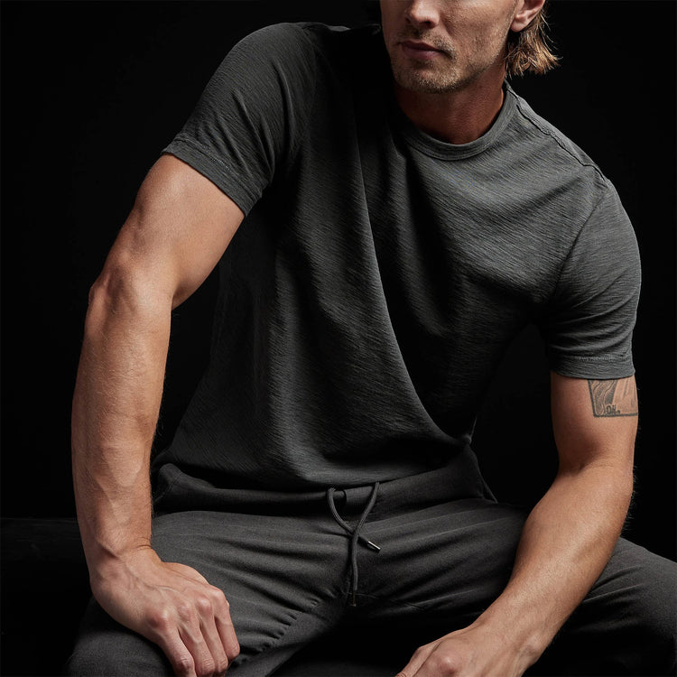 Inside Out Short Sleeve Crew in Fin Pigment | James Perse Los Angeles