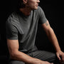Inside Out Short Sleeve Crew in Fin Pigment | James Perse Los Angeles