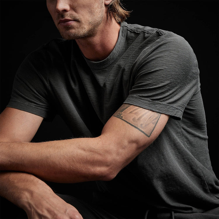 Inside Out Short Sleeve Crew in Fin Pigment | James Perse Los Angeles