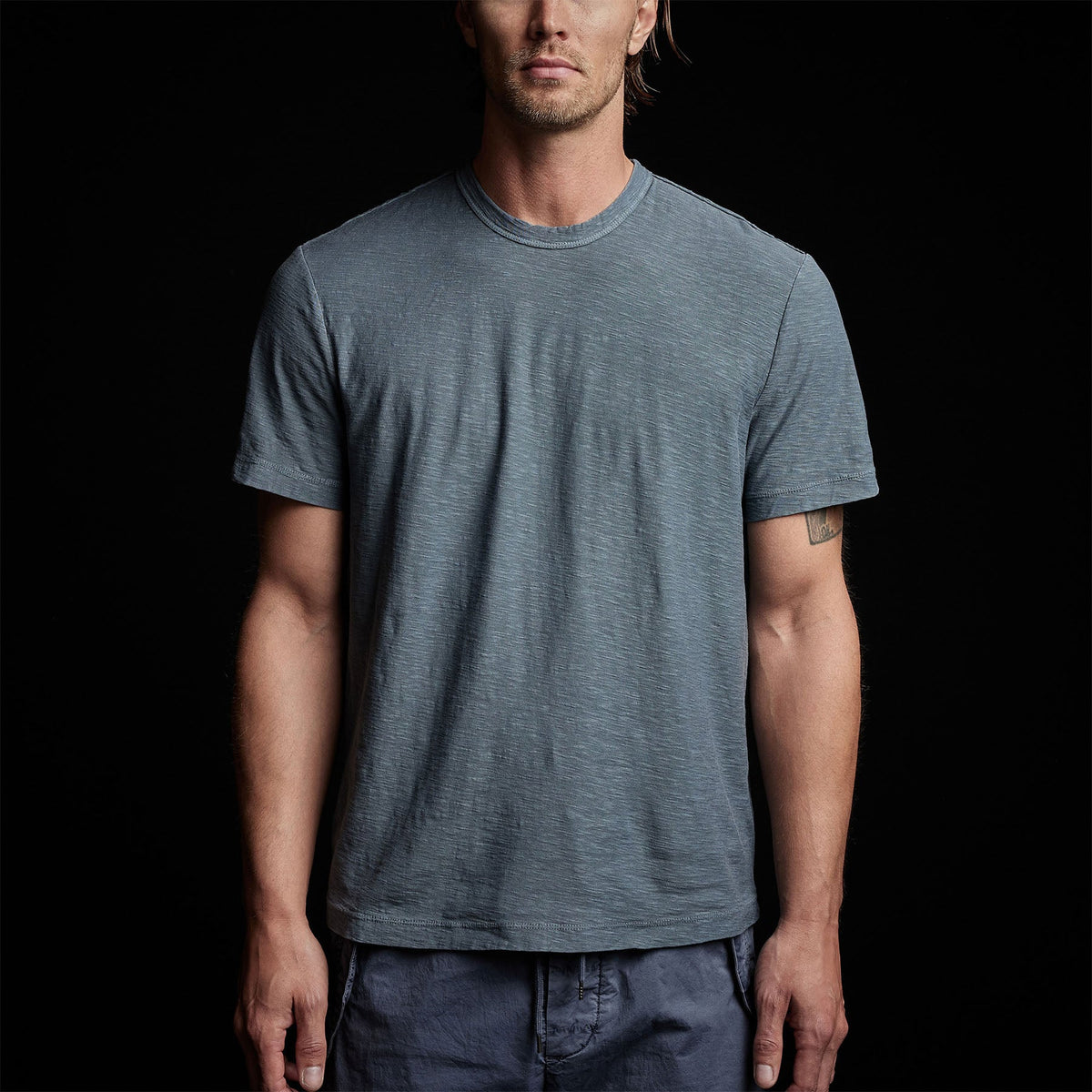 Reverse Slub Jersey Short Sleeve Crew in Maine Pigment | James Perse Los Angeles