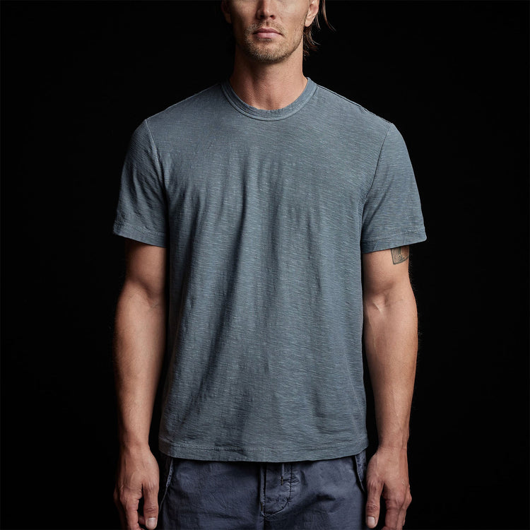 Reverse Slub Jersey Short Sleeve Crew in Maine Pigment | James Perse Los Angeles