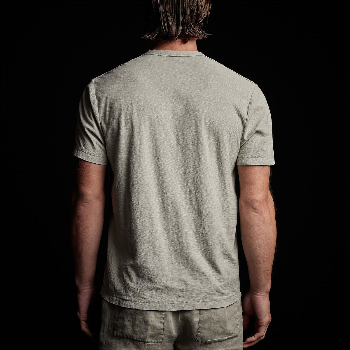 Reverse Slub Jersey Short Sleeve Crew in Silt Pigment | James Perse Los Angeles