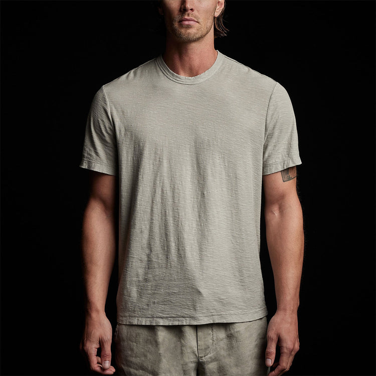Reverse Slub Jersey Short Sleeve Crew in Silt Pigment | James Perse Los Angeles