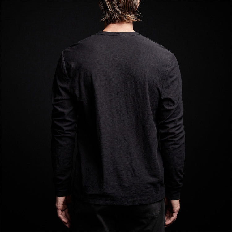 Inside Out Henley in Black | James Perse Los Angeles