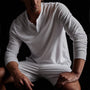 Reverse Slub Jersey Henley in White | James Perse Los Angeles