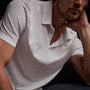 Recycled Lotus Jersey Polo - White | James Perse Los Angeles