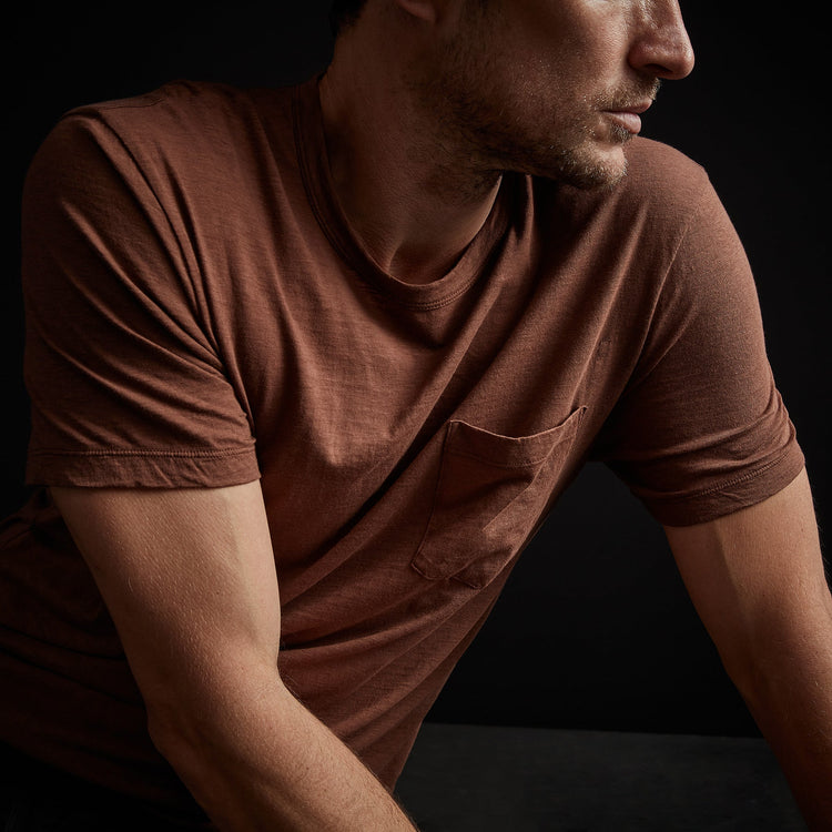 Recycled Lotus Jersey Pocket Tee in Malt | James Perse Los Angeles