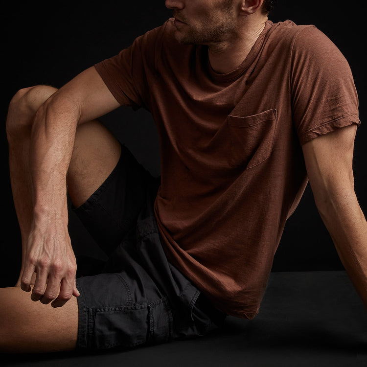 Recycled Lotus Jersey Pocket Tee in Malt | James Perse Los Angeles