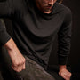 Recycled Lotus Jersey Raglan Crew - Black | James Perse Los Angeles