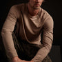 Recycled Lotus Jersey Raglan Crew in Fawn | James Perse Los Angeles