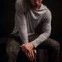 Recycled Lotus Jersey Raglan Crew in Ore | James Perse Los Angeles