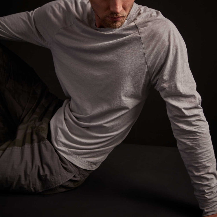 Recycled Lotus Jersey Raglan Crew in Ore | James Perse Los Angeles