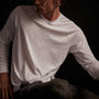 Recycled Lotus Jersey Raglan Crew - White | James Perse Los Angeles