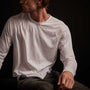 Recycled Lotus Jersey Raglan Crew - White | James Perse Los Angeles