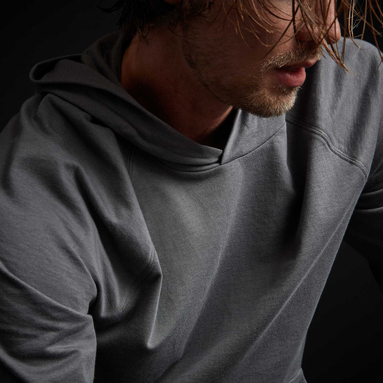 Feather Weight Terry Hoody in Iron | James Perse Los Angeles