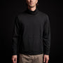 French Terry Funnel Neck in Black | James Perse Los Angeles 