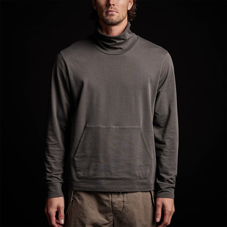 French Terry Funnel Neck in Fin | James Perse Los Angeles 