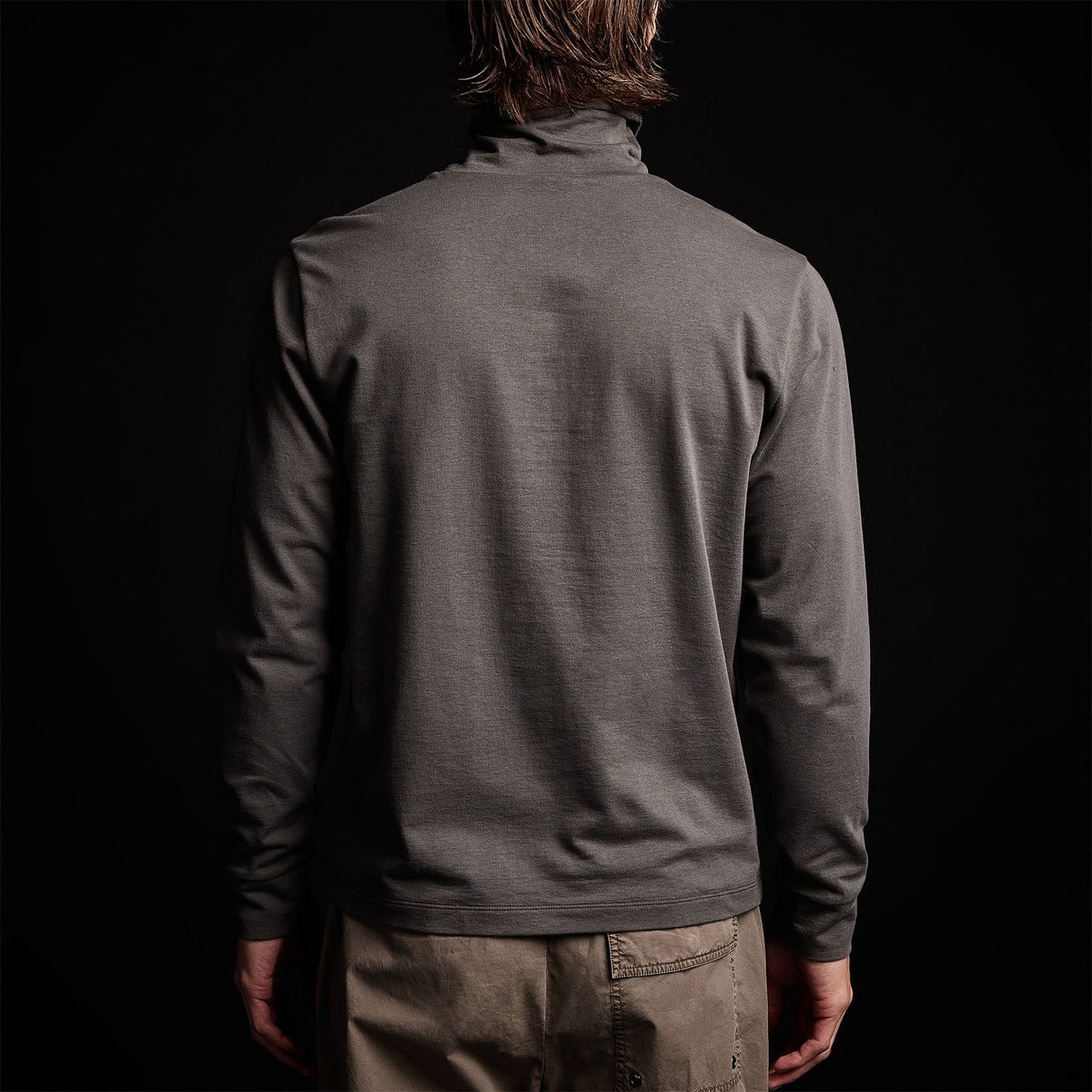 French Terry Funnel Neck in Fin | James Perse Los Angeles 