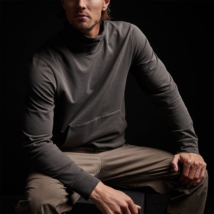 French Terry Funnel Neck in Fin | James Perse Los Angeles 