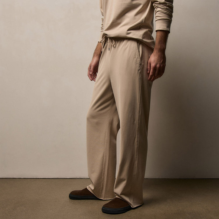 Heavy Organic Suede Jersey Sweat Pant in Stone | James Perse Los Angeles