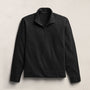Organic Sueded Jersey Half Zip in Black | James Perse Los Angeles