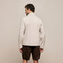 Organic Sueded Jersey Half Zip in Pearl | James Perse Los Angeles