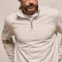 Organic Sueded Jersey Half Zip in Pearl | James Perse Los Angeles