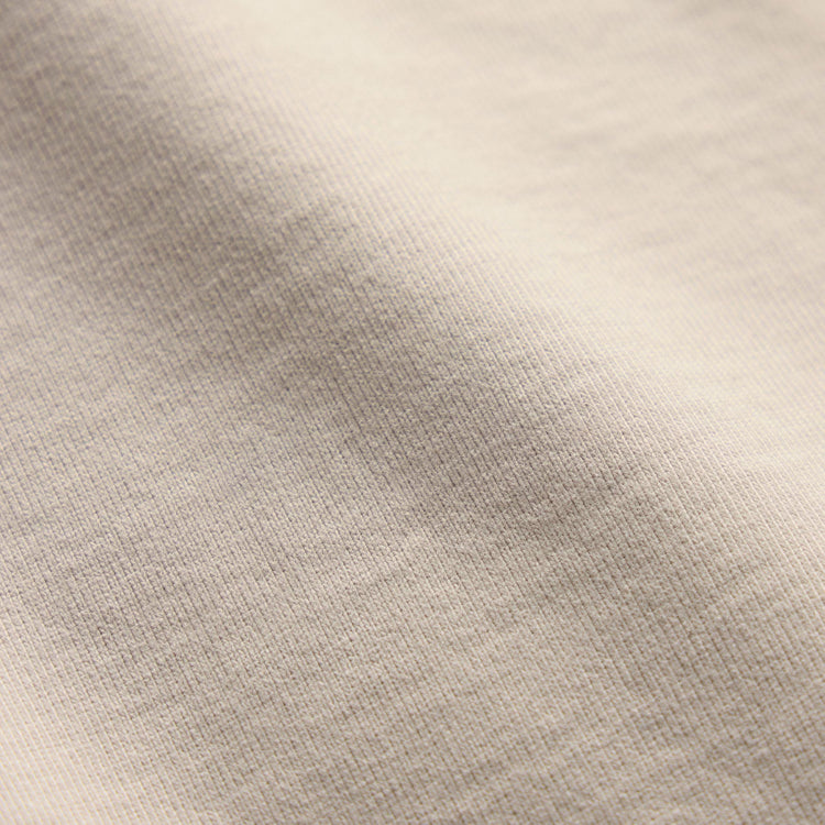 Organic Sueded Jersey Half Zip in Pearl | James Perse Los Angeles