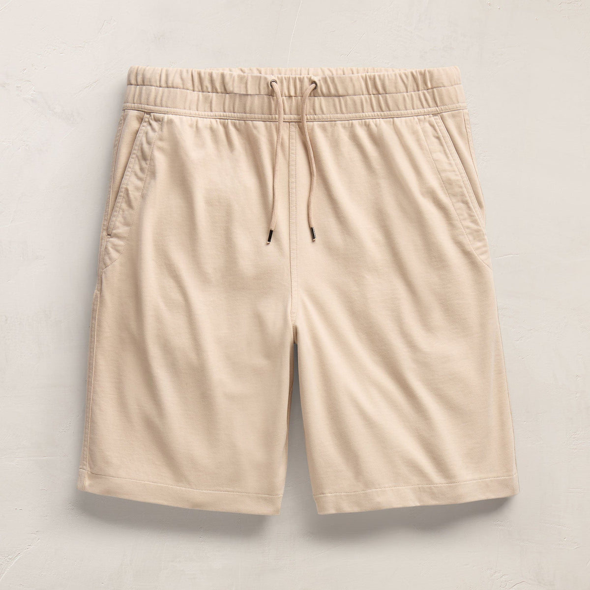 Heavy Organic Sueded Jersey Sweat Short in Stone | James Perse Los Angeles FLAT