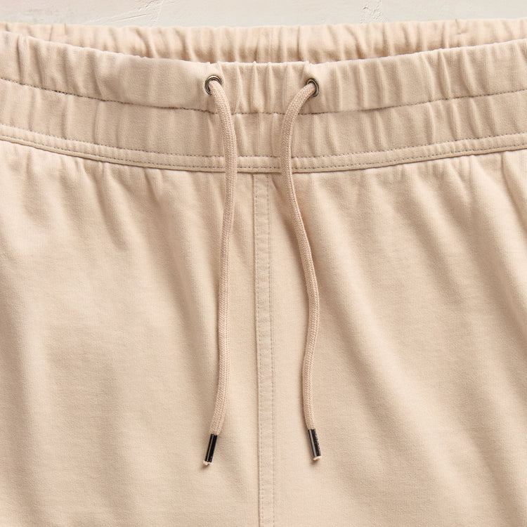 Heavy Organic Sueded Jersey Sweat Short in Stone | James Perse Los Angeles FLAT
