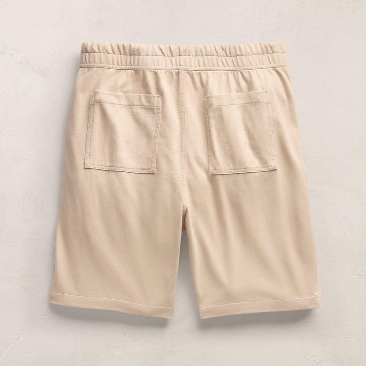 Heavy Organic Sueded Jersey Sweat Short in Stone | James Perse Los Angeles FLAT
