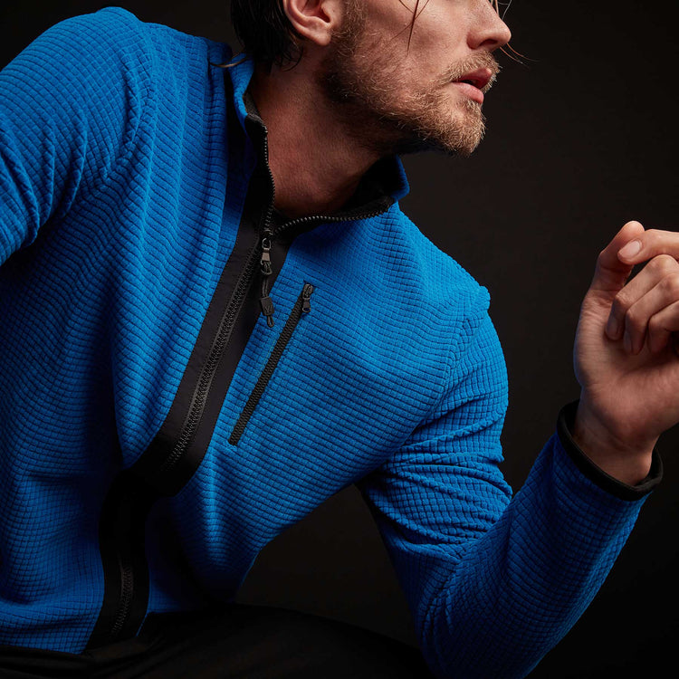 Y/OSEMITE Techno Stretch Zipup - Royal Blue | James Perse Los Angeles