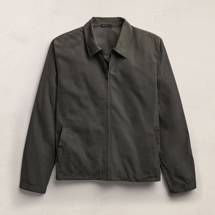 Recycled Twill Coach Jacket in Dark Olive | James Perse Los Angeles