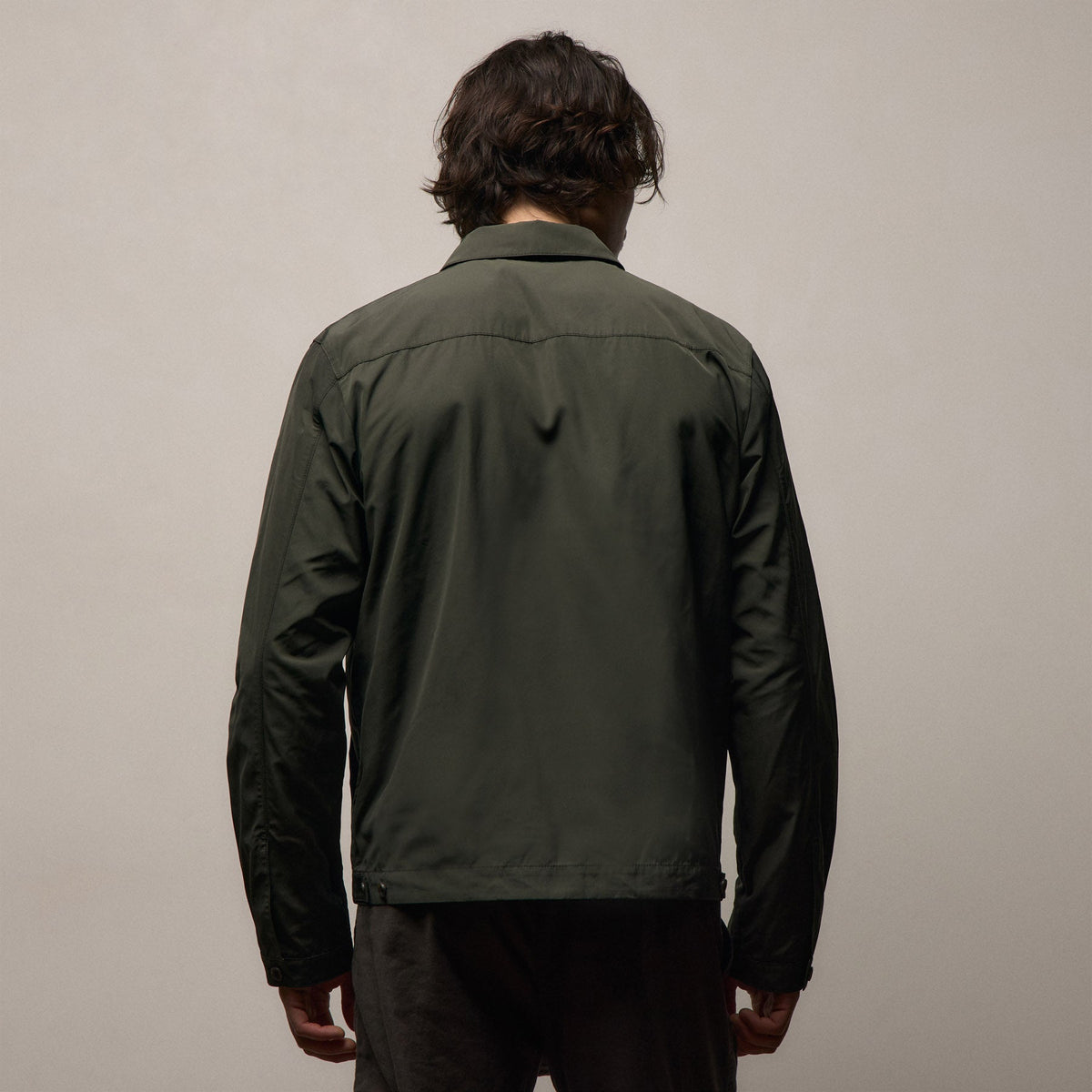 Recycled Twill Coach Jacket in Dark Olive | James Perse Los Angeles