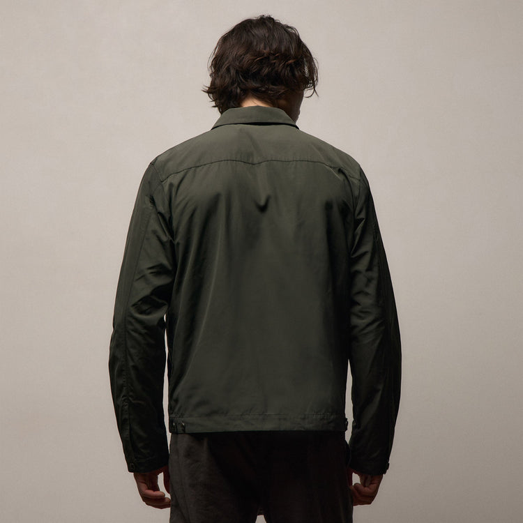 Recycled Twill Coach Jacket in Dark Olive | James Perse Los Angeles