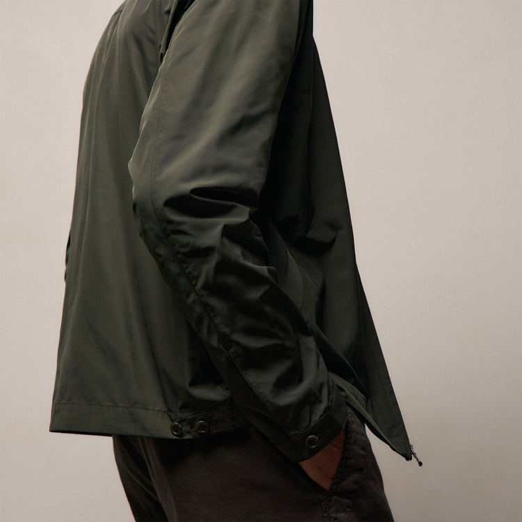 Recycled Twill Coach Jacket in Dark Olive | James Perse Los Angeles
