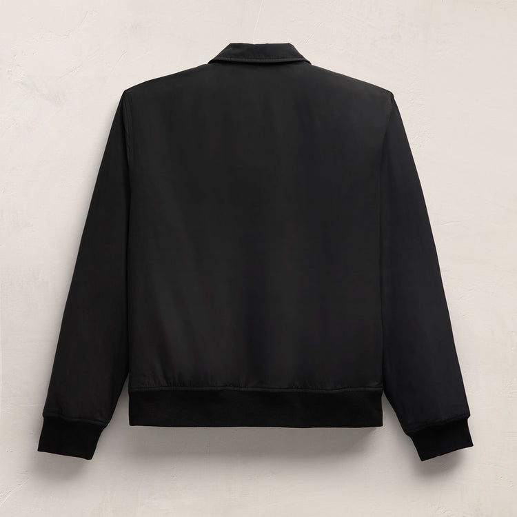 Recycled Poly Bomber Jacket in Black | James Perse Los Angeles FLAT