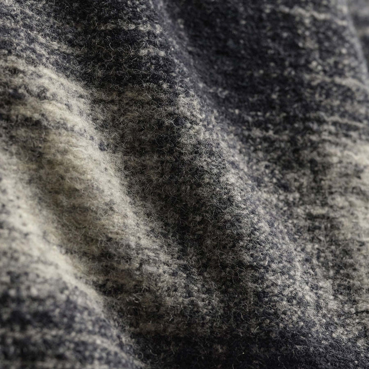 Brushed Plaid Techno Wool Jacket  in Navy/White | James Perse Los Angeles