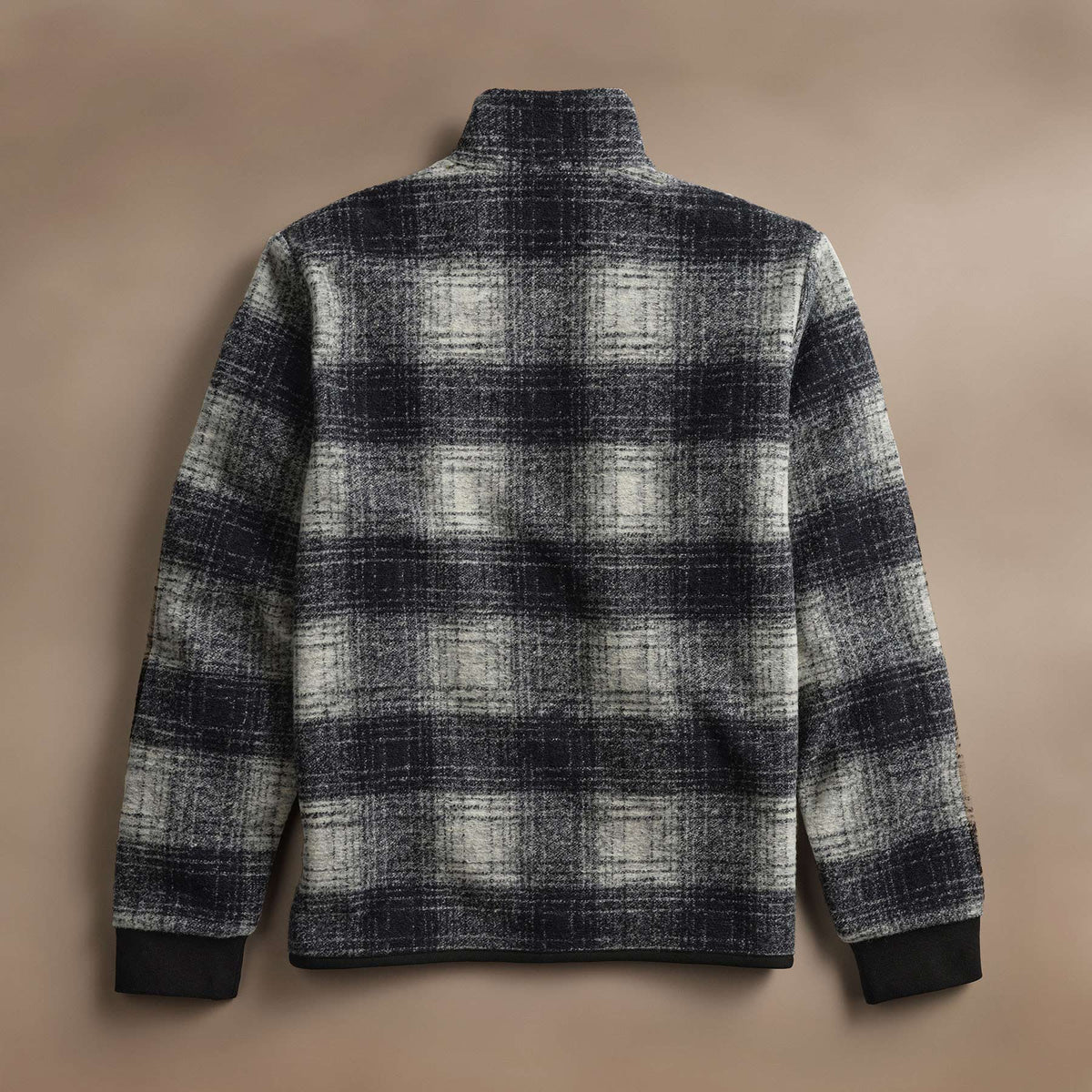 Brushed Plaid Techno Wool Jacket  in Navy/White | James Perse Los Angeles