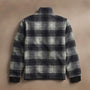 Brushed Plaid Techno Wool Jacket  in Navy/White | James Perse Los Angeles