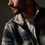 Brushed Plaid Techno Wool Jacket in Navy/White | James Perse Los Angeles