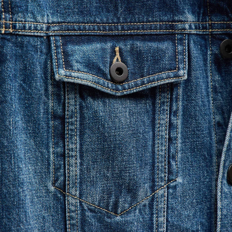 Denim Jean Jacket in Medium Wash | James Perse Los Angeles FLAT