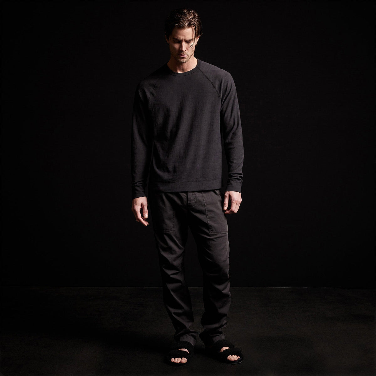 Zimbabwe Jersey Raglan Crew in Magma| James Perse Los Angeles