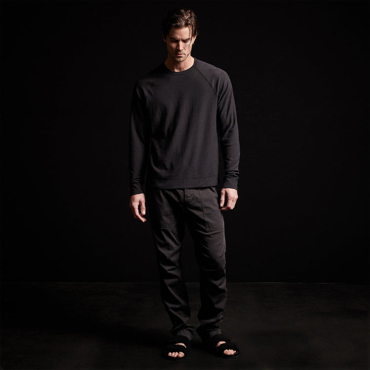 Zimbabwe Jersey Raglan Crew in Magma| James Perse Los Angeles