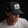 Y/OSEMITE Patch Trucker Hat in Navy | James Perse Los Angeles