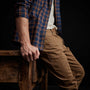 Slub Cotton Drill 5 Pocket Pan in Acorn Pigment | James Perse Los Angeles
