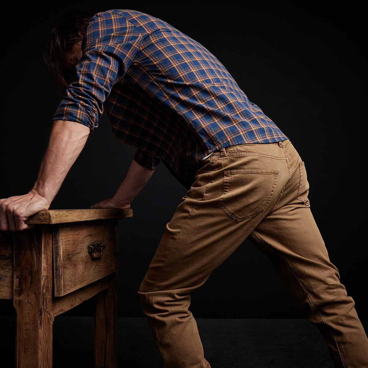 Slub Cotton Drill 5 Pocket Pan in Acorn Pigment | James Perse Los Angeles