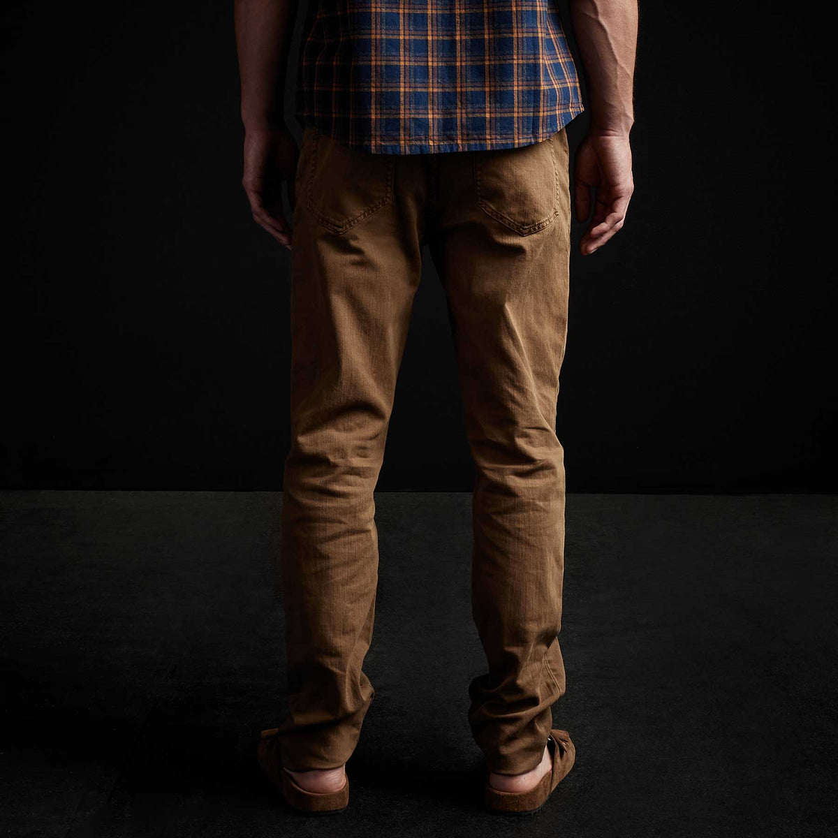 Slub Cotton Drill 5 Pocket Pan in Acorn Pigment | James Perse Los Angeles