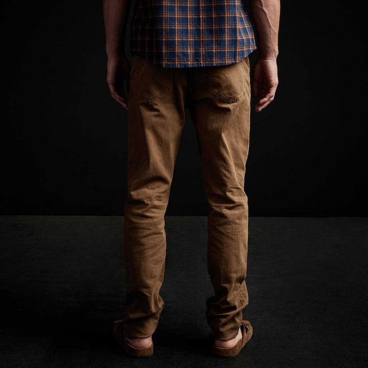 Slub Cotton Drill 5 Pocket Pan in Acorn Pigment | James Perse Los Angeles